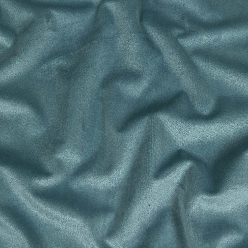 Marine Blue Creamy Polyester Velvet
