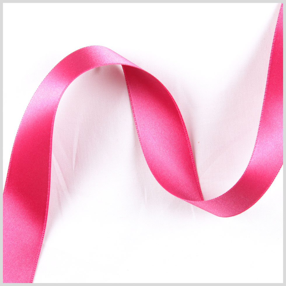 3/8 Hot Pink Double Face French Satin Ribbon