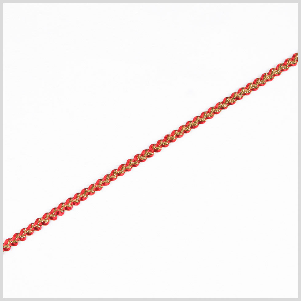 Red Gold Metallic Braid