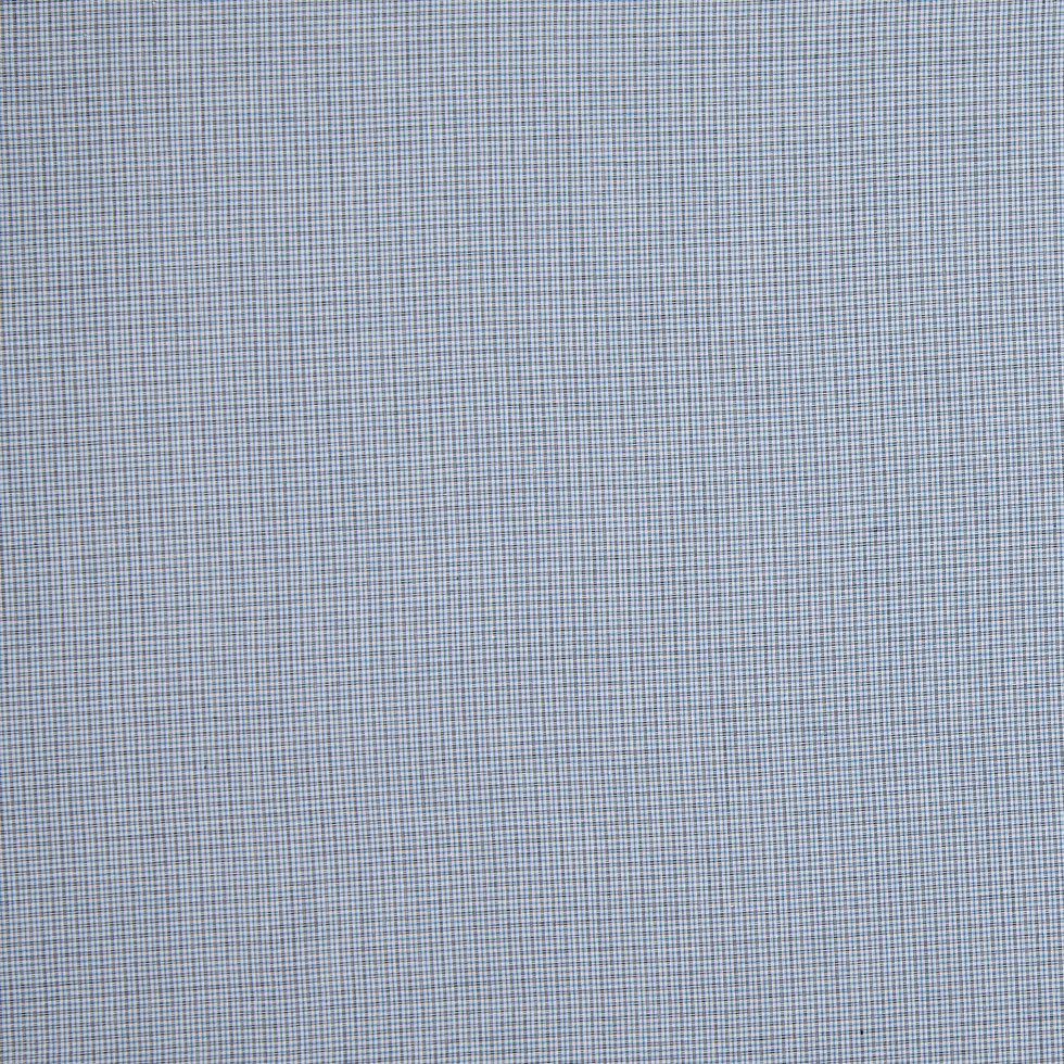 Blue and Black Mini Checked Cotton Shirting