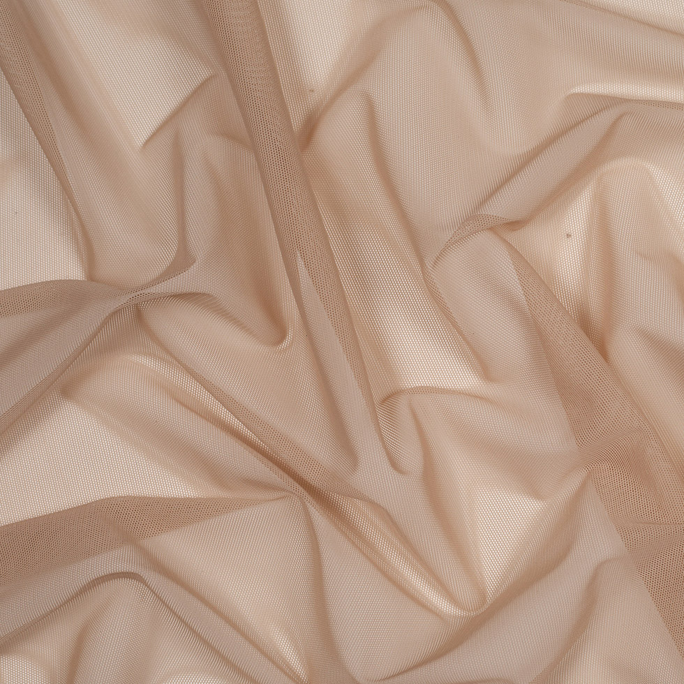 Mellow Buff Stretch Polyester Tulle