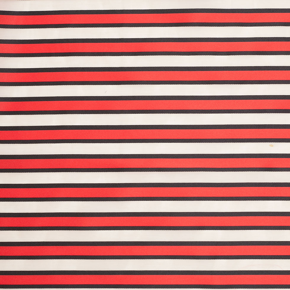 Tanya Taylor Red Striped Polyester-Cotton Organza/Organdy