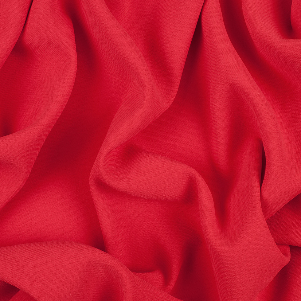 Tomato Red Polyester Suiting