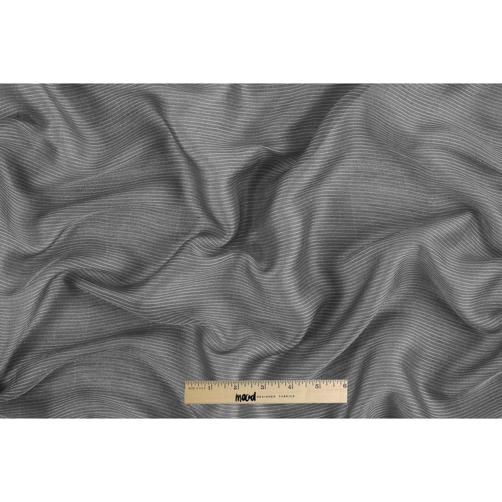 Gray/Silver Striped Polyester Chiffon - Full