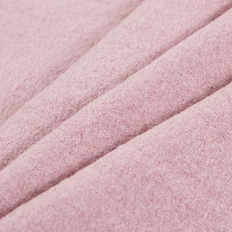 Soft Pink Solid Boiled Wool