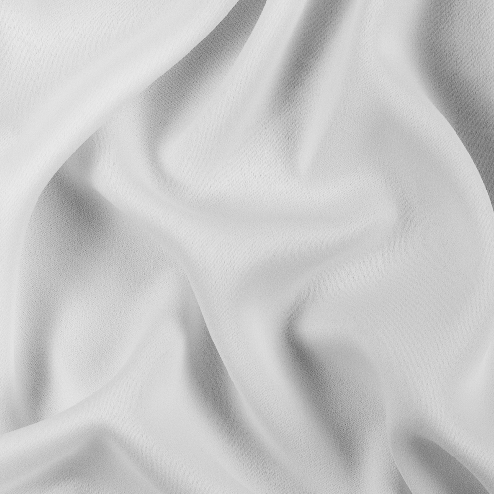 Ivory Satin-Faced Polyester Crepe