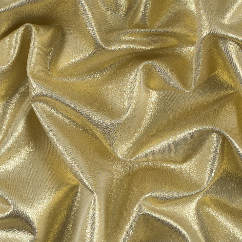 Gold/White Metallic Polyester Lame