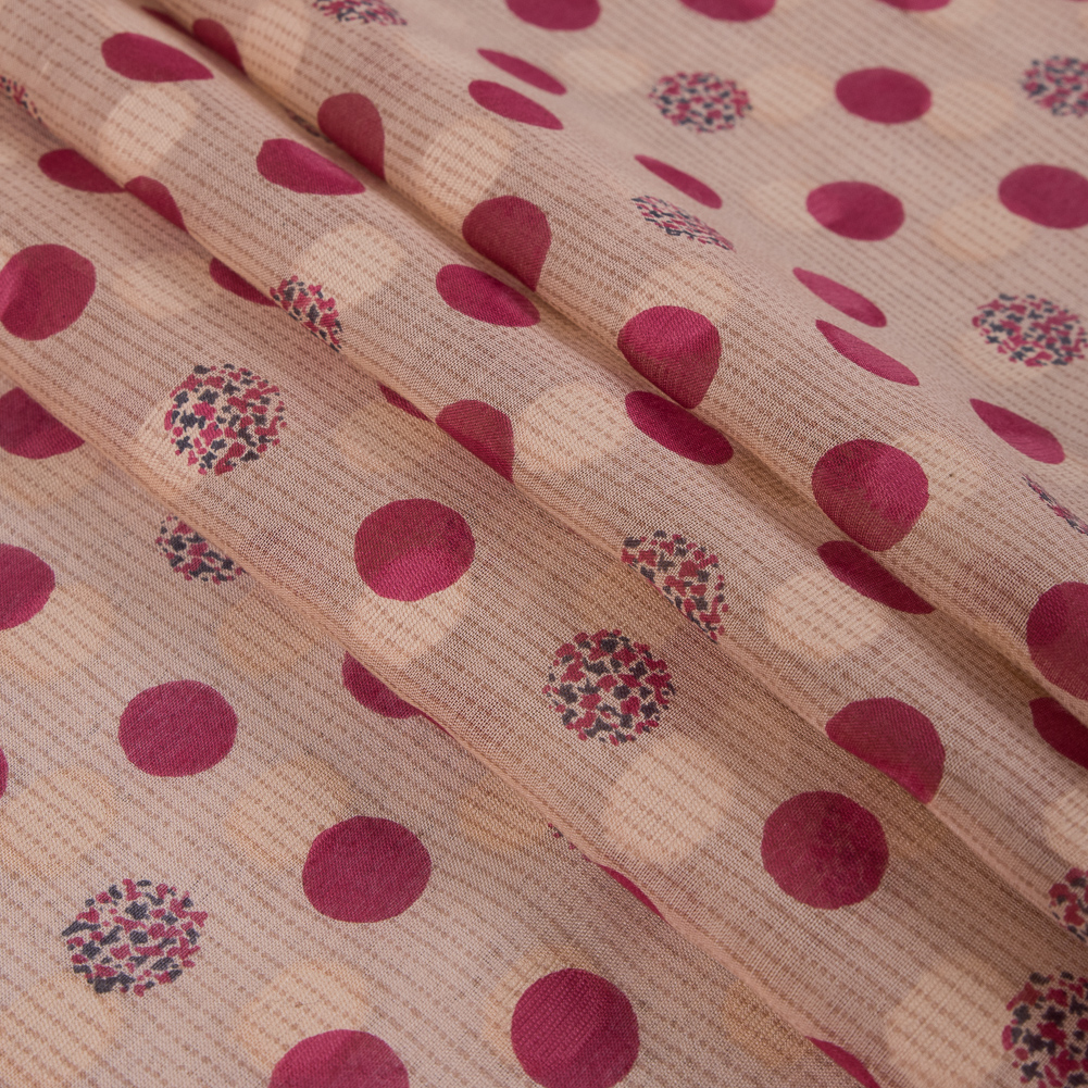 Tocca Polka-dotted and Flocked Silk/Cotton Voile