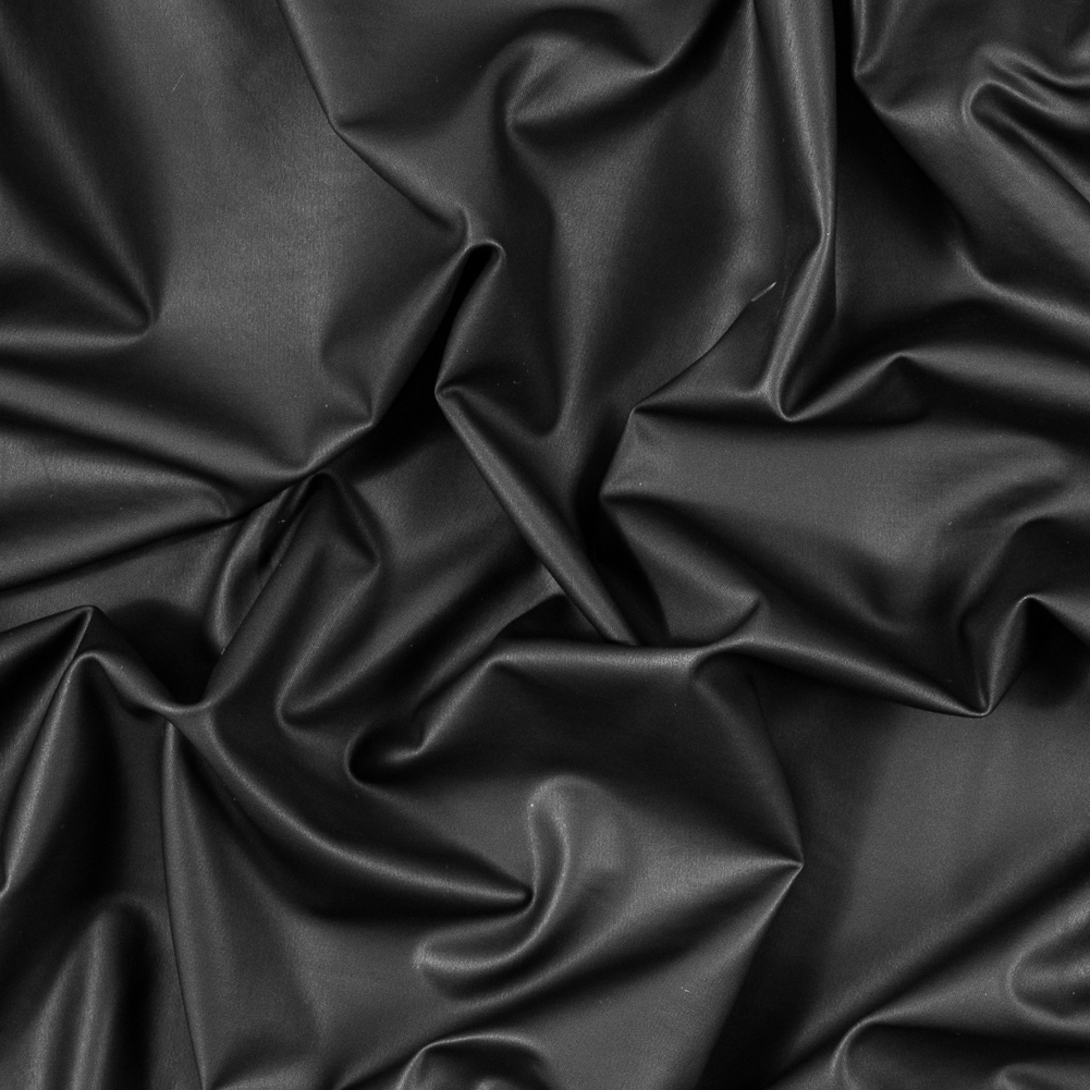 Italian Black Stretch Matte Pleather - Faux Fur/Leather/Suede