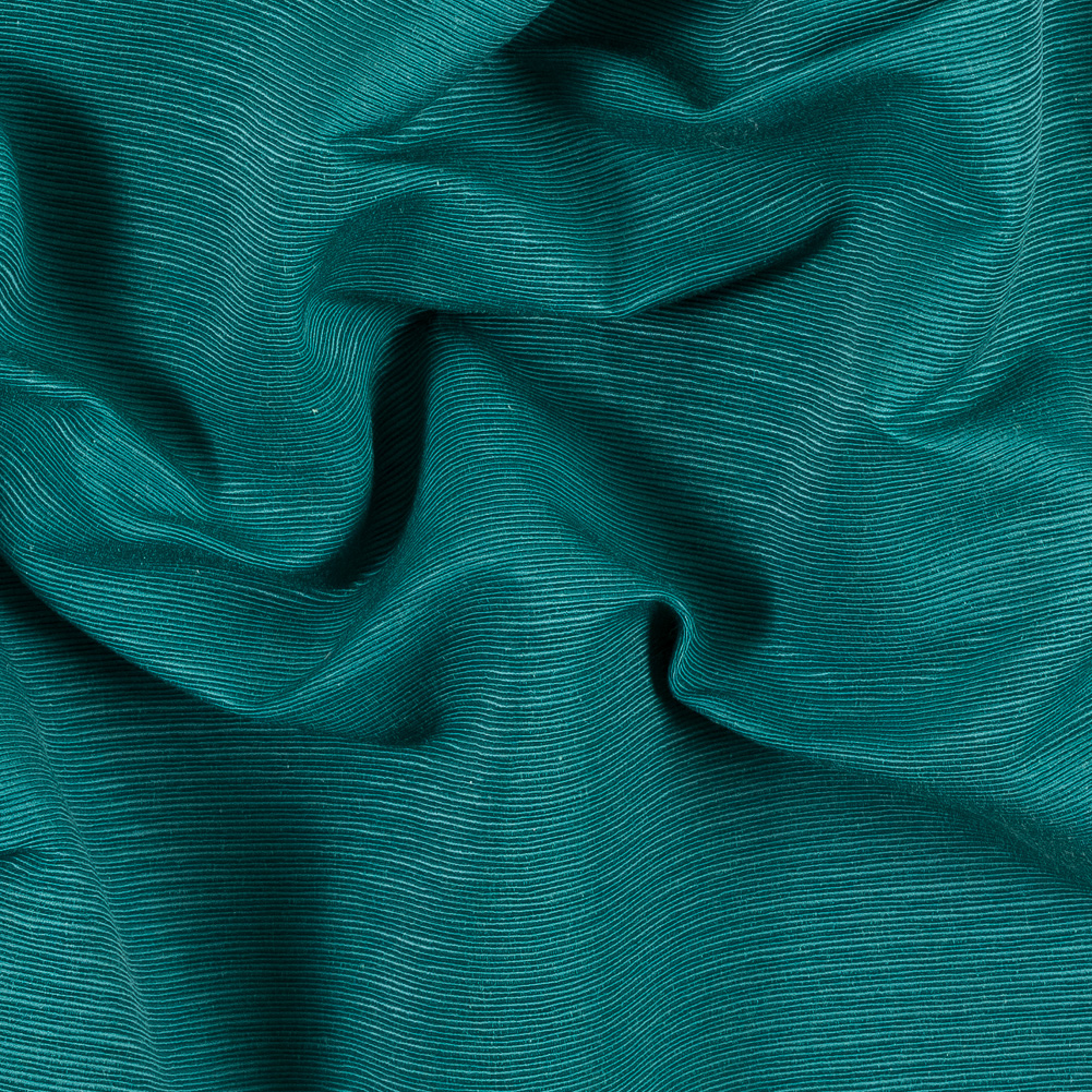 Ultramarine Green Cotton and Polyester Ottoman