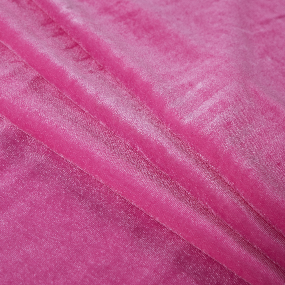 Hot Pink Blended Rayon Velvet