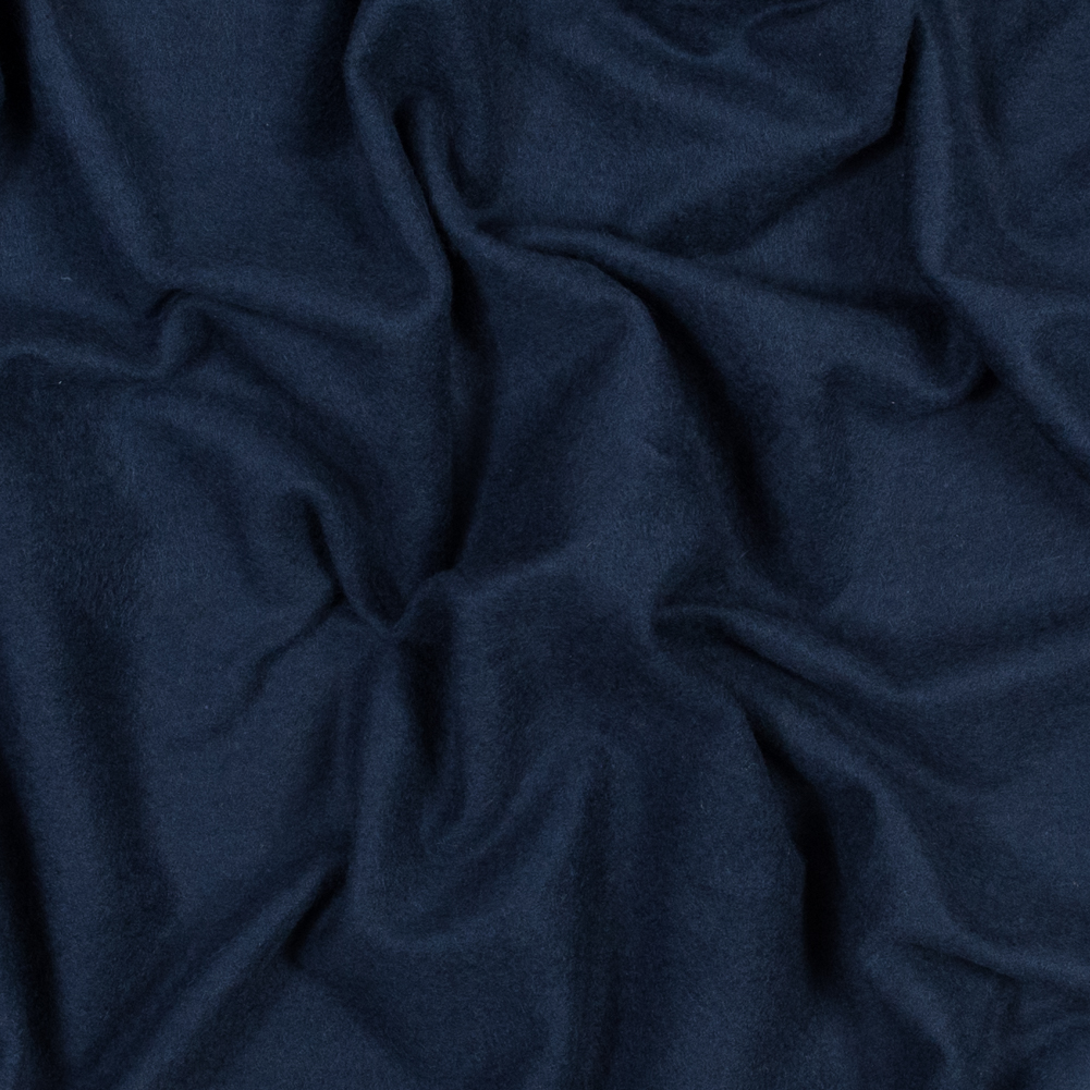 Navy Bamboo and Cotton Stretch Knit Fleece