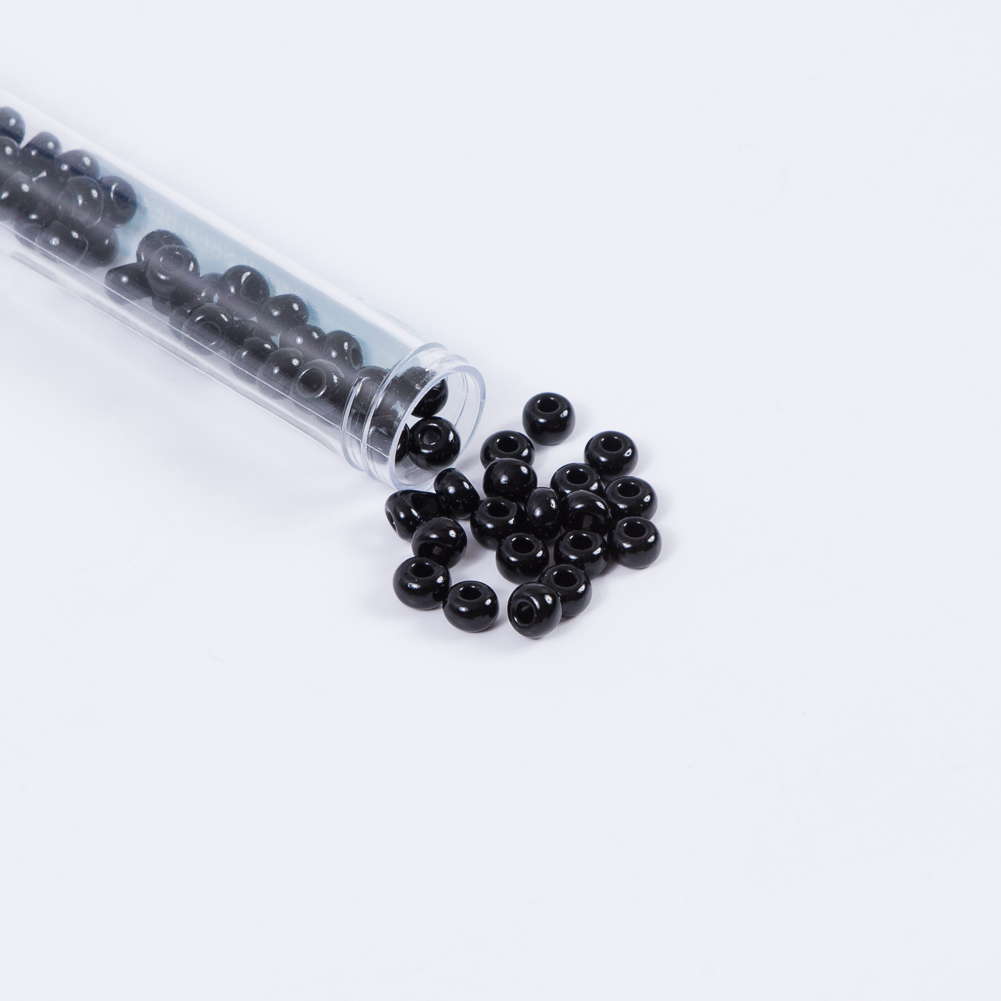 Black Opaque Czech Seed Beads - Size 2