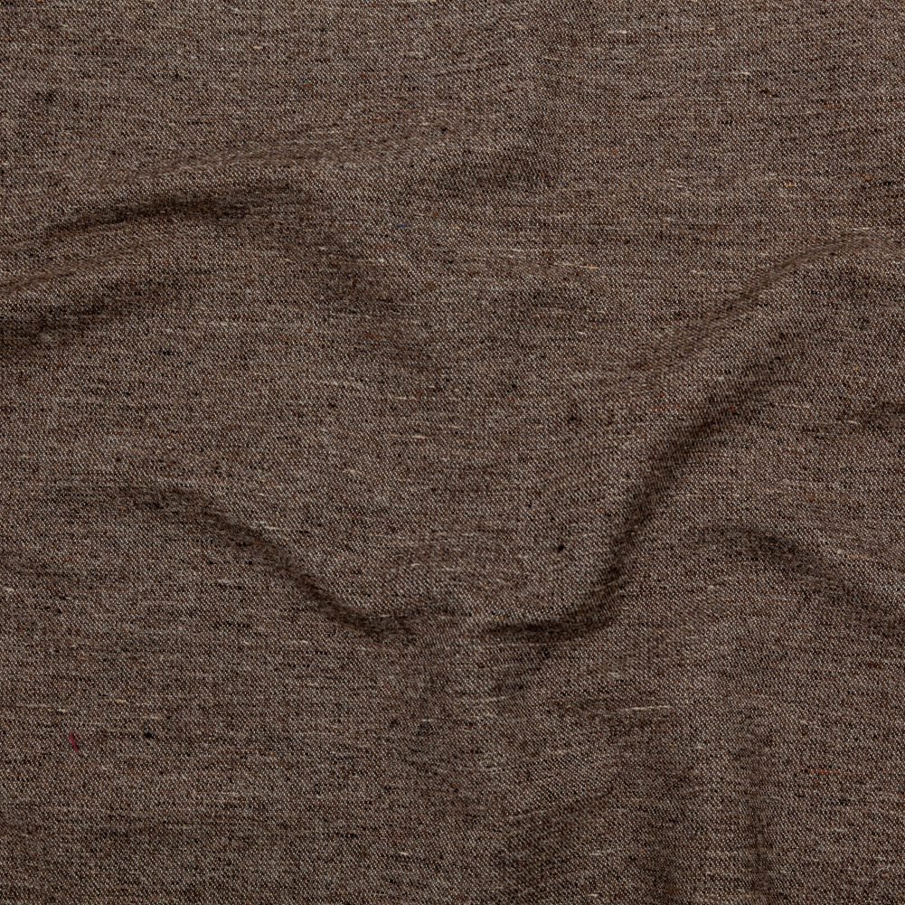Heathered Roasted Cashew and Sugar Swizzle Heavy Duty Wool and Cotton Twill