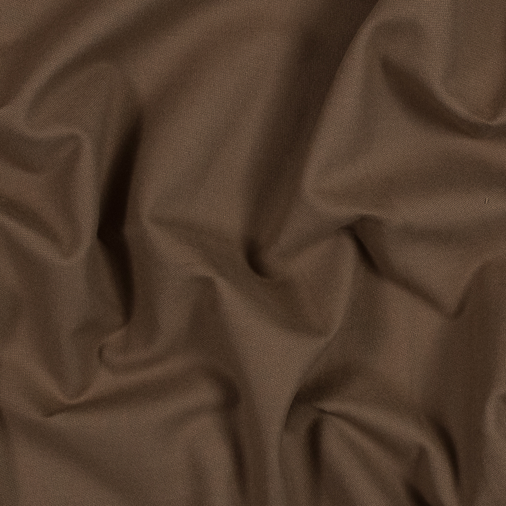 Toasted Coconut Brown Brushed Cotton Twill