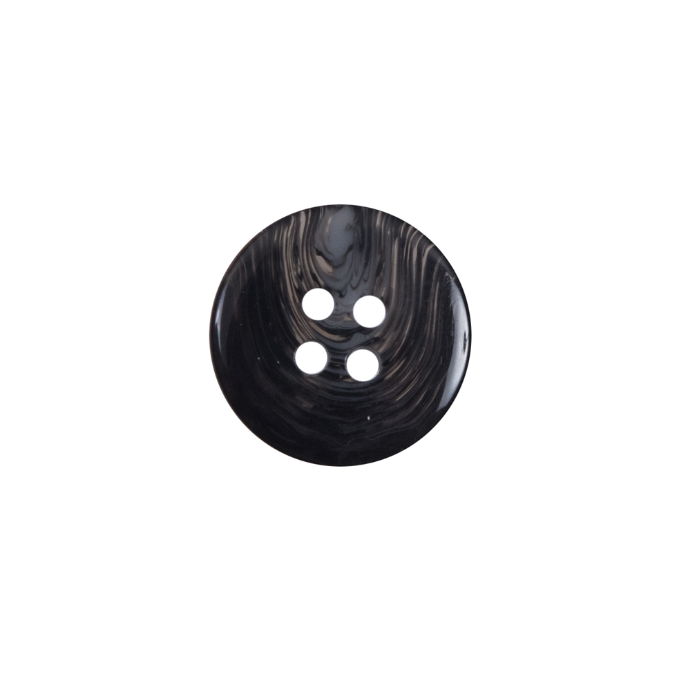 Gray Plastic 4-Hole Button - 22L/14mm - Detail