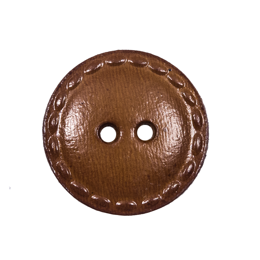 Brown Wood 2-Hole Button - 40L/25mm
