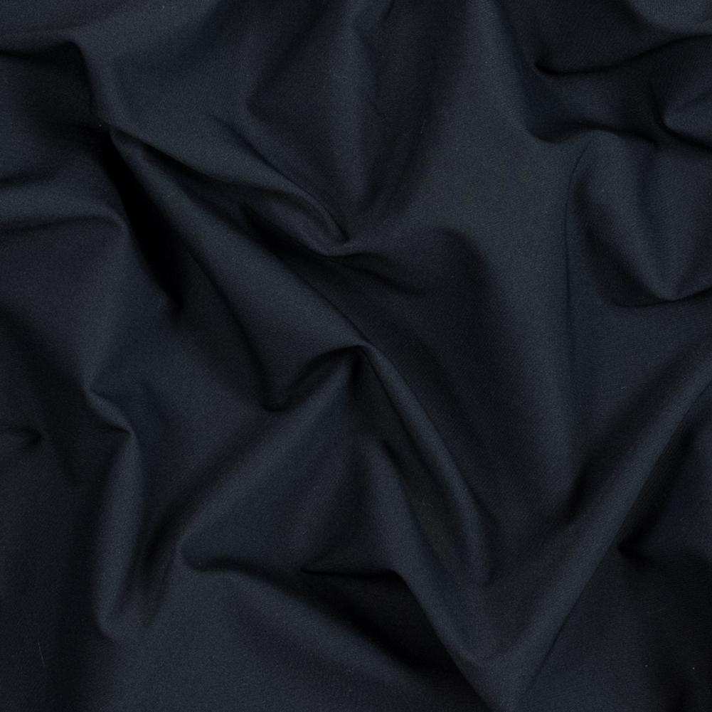 Midnight Navy Stretch Polyester Pique