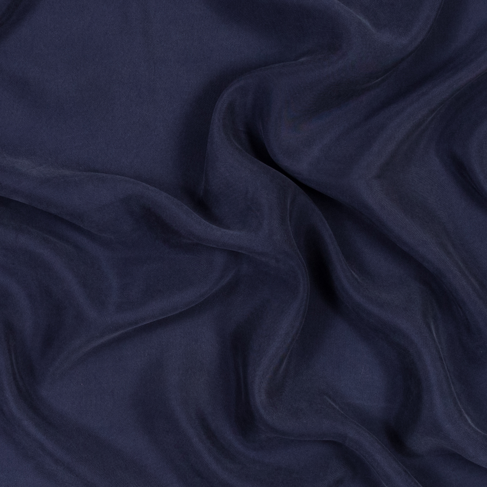 Navy Washed Copper and Rayon Twill