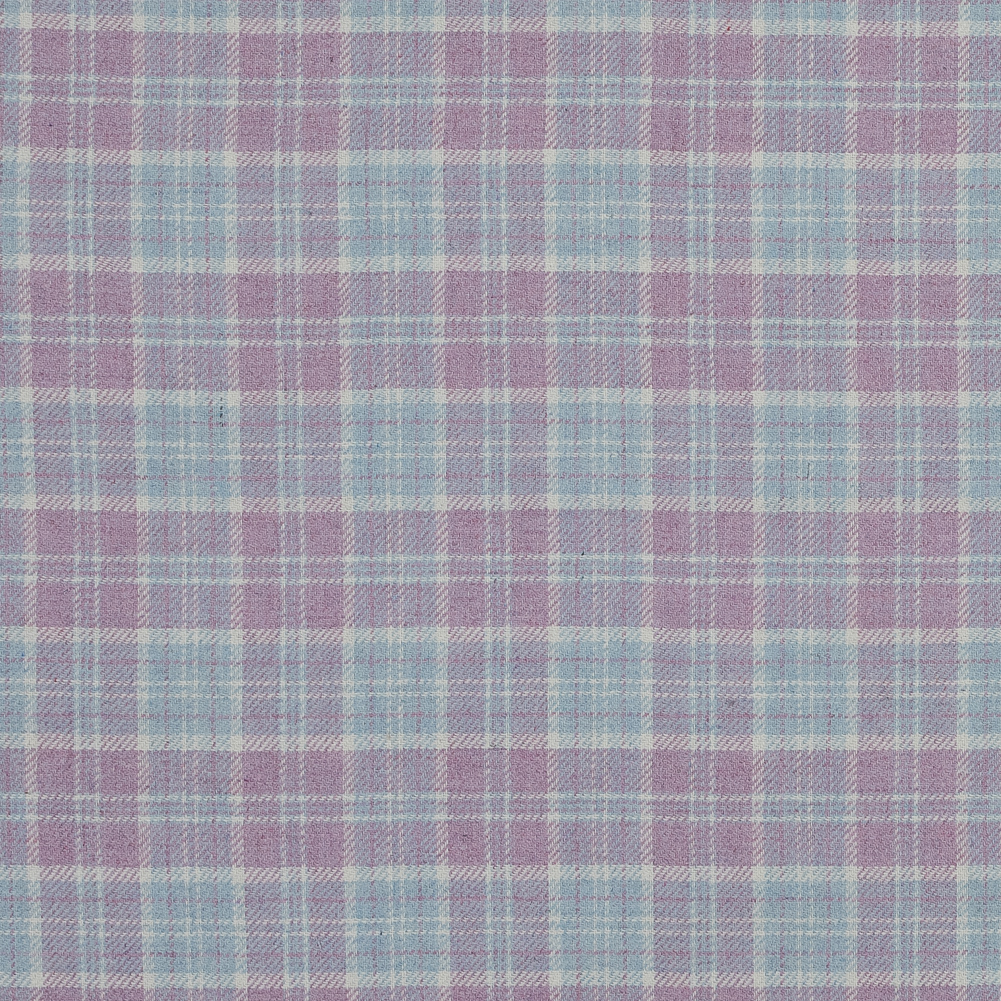 Armani Pink and blue checked wool twill