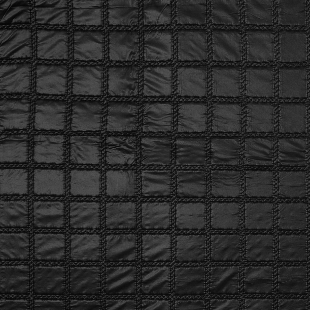 Black Square Quilted Coating