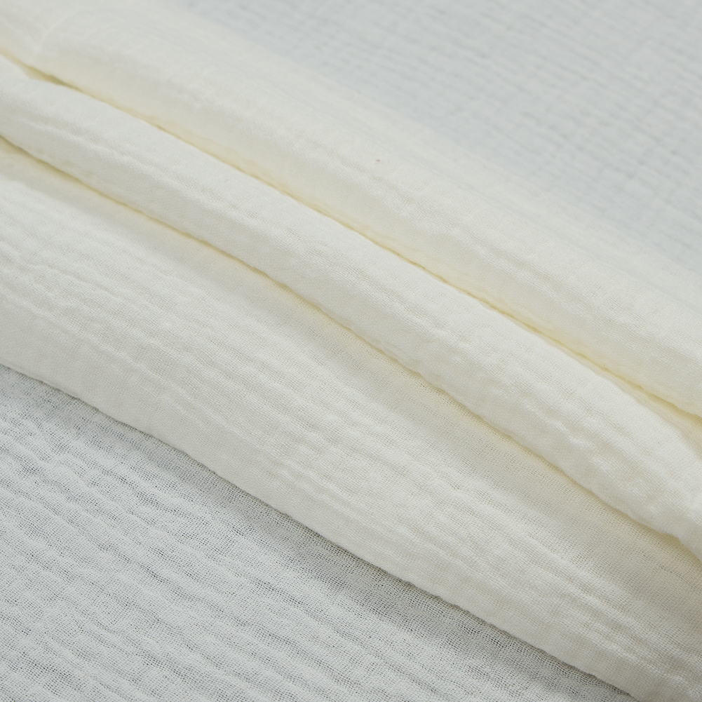 Ivory Double Cotton Gauze - Folded