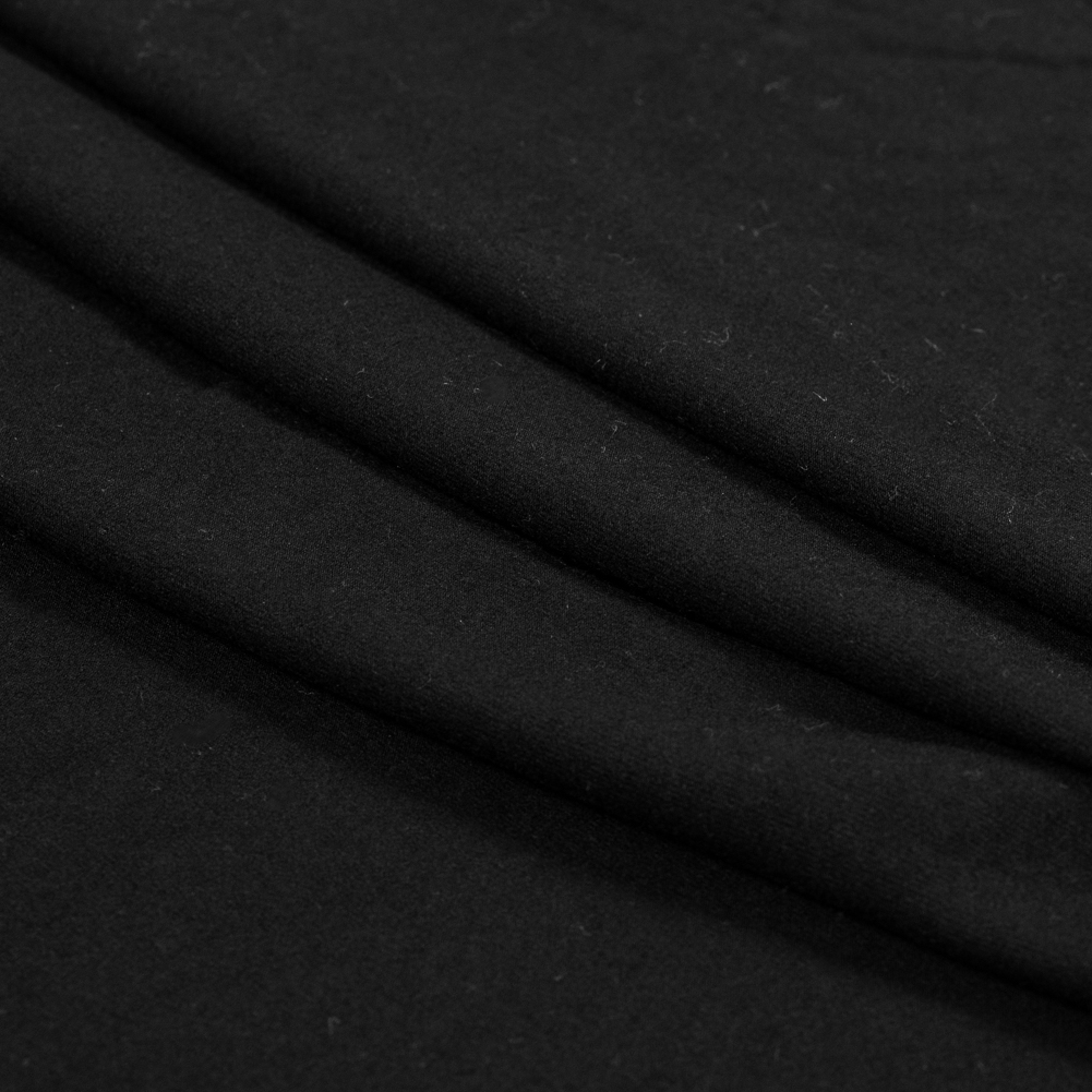 Black Bamboo and Merino Wool Jersey - Folded