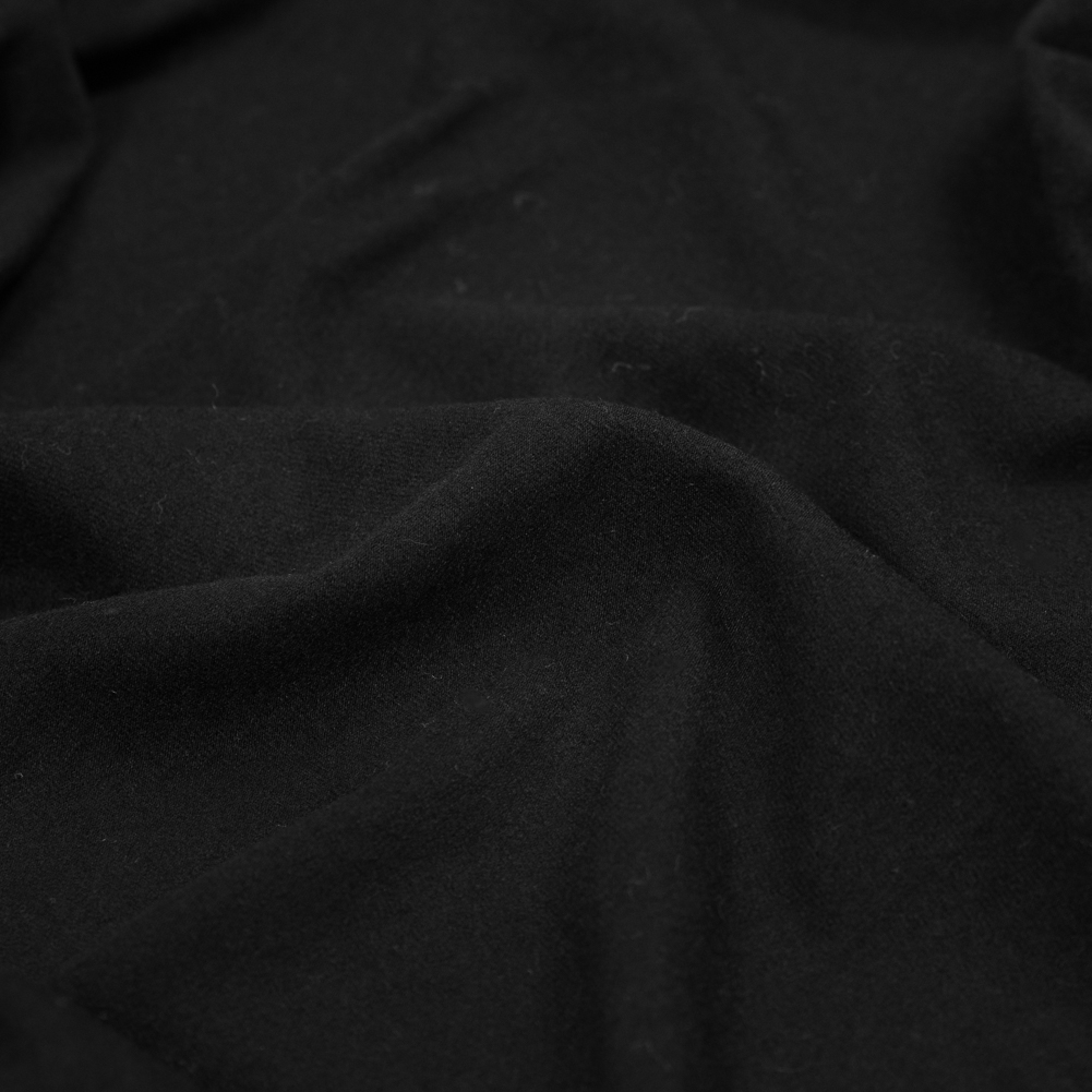 Black Bamboo and Merino Wool Jersey - Detail