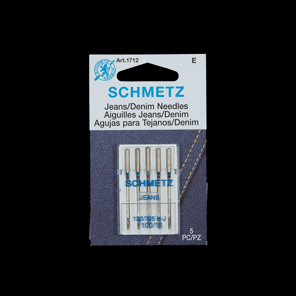 Schmetz Jeans/Denim Machine Needles - 100/16 - Machine Needles - Pins &  Needles - Notions