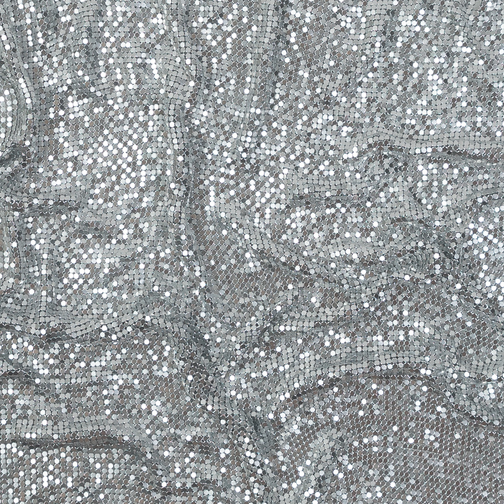 Mood Exclusive Silver Chainmail Fabric