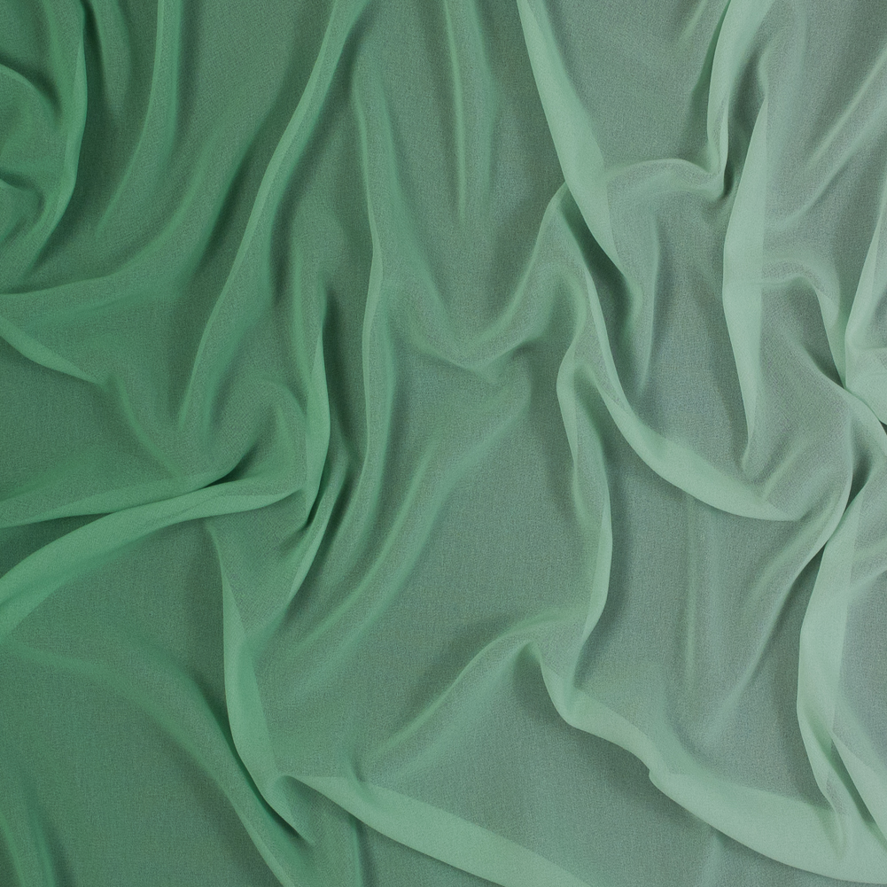 Grass Green Ombre Polyester Chiffon