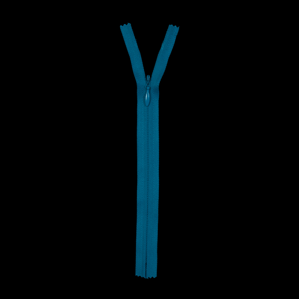 358 Blue Invisible Zipper - 9 - Detail