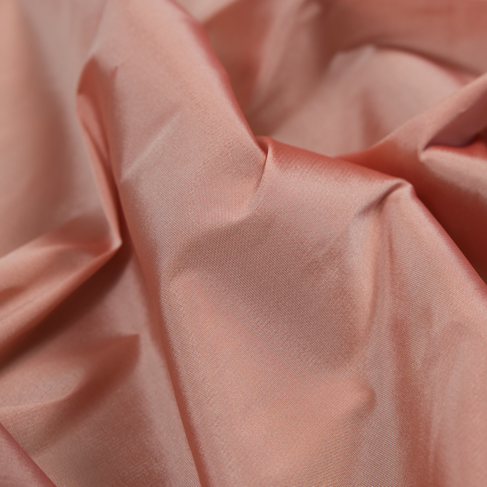 Coral Almond Plain Dyed Polyester Taffeta - Detail