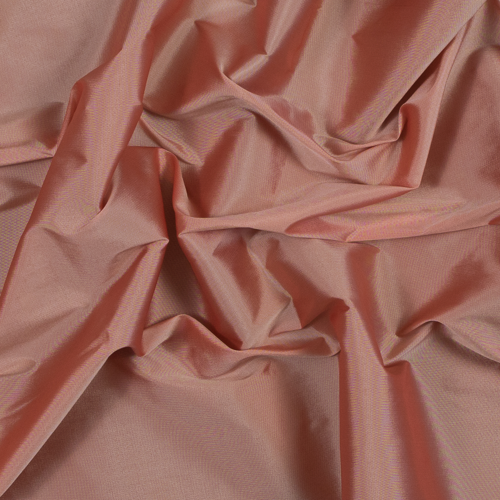 Coral Almond Plain Dyed Polyester Taffeta