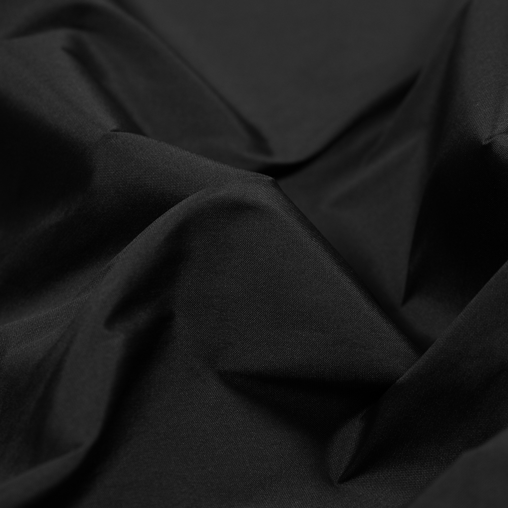 Black Plain Dyed Polyester Taffeta - Detail