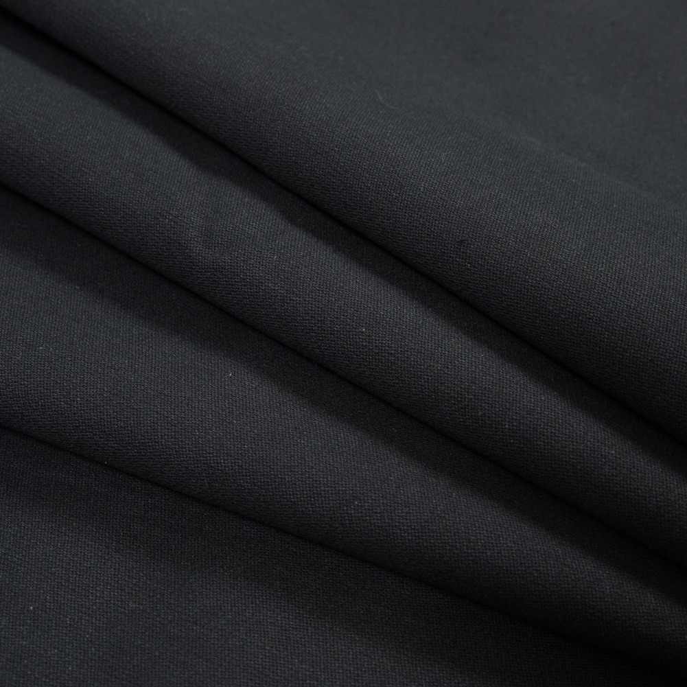 Black Brushed Cotton Duvetyne - 16 oz - Folded