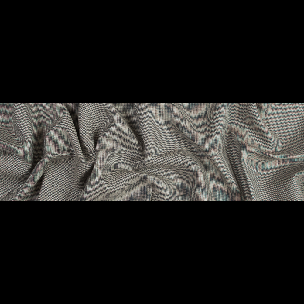 Slate Blue and Beige Nailshead Linen Woven - Full