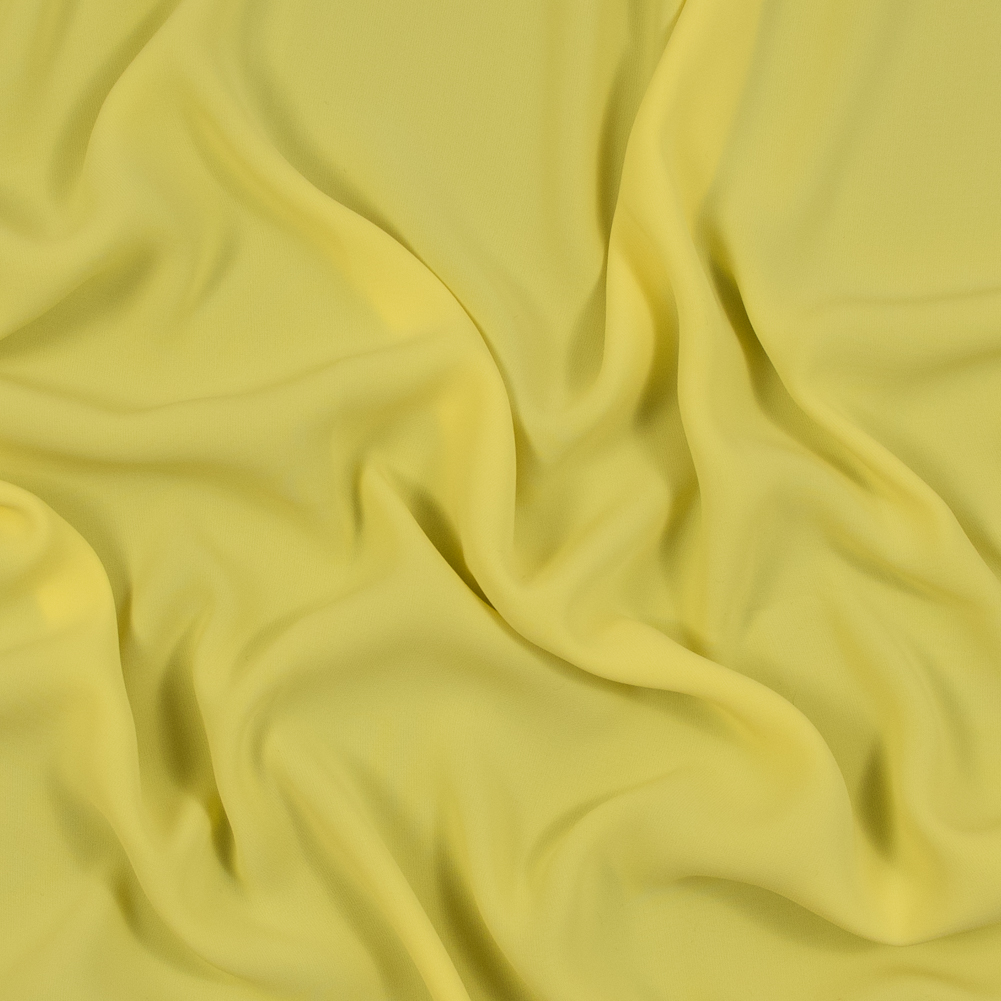Yellow Lightweight Polyester Crepe