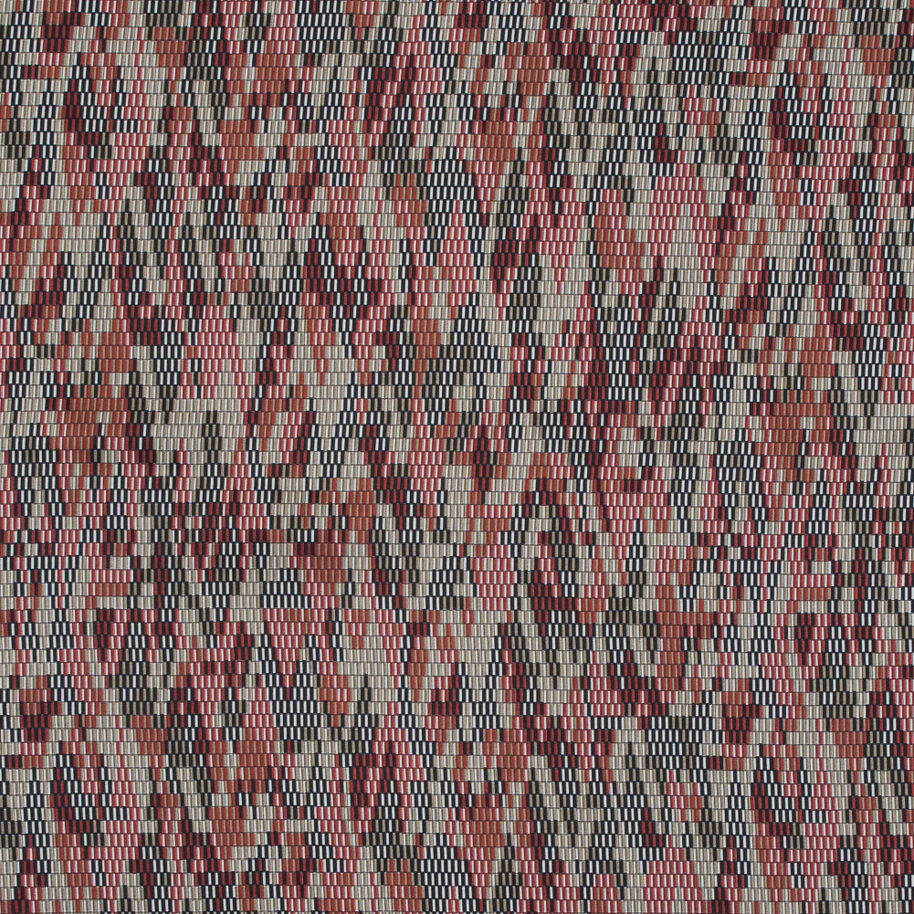 Rust and Beige Geometric Polyester Lining