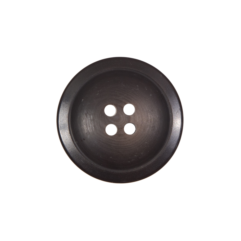 Matte Brown Plastic 4-Hole Button - 36L/23mm