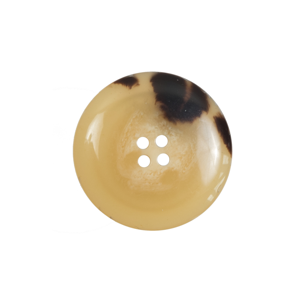 Tan/Brown Plastic 4-Hole Button - 36L/23mm - Detail