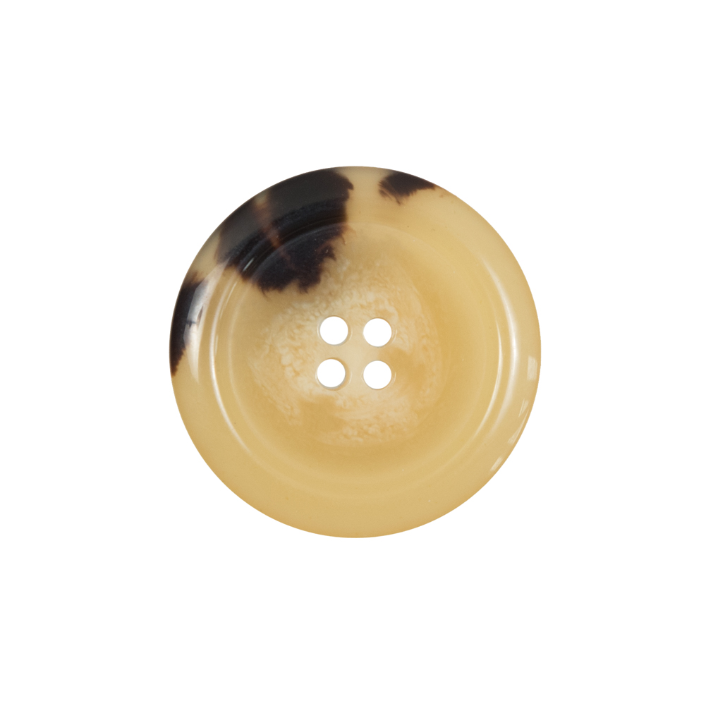 Tan/Brown Plastic 4-Hole Button - 36L/23mm