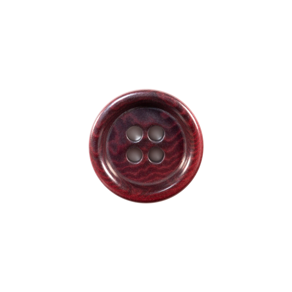 Dark Maroon Plastic 4-Hole Button - 24L/15mm