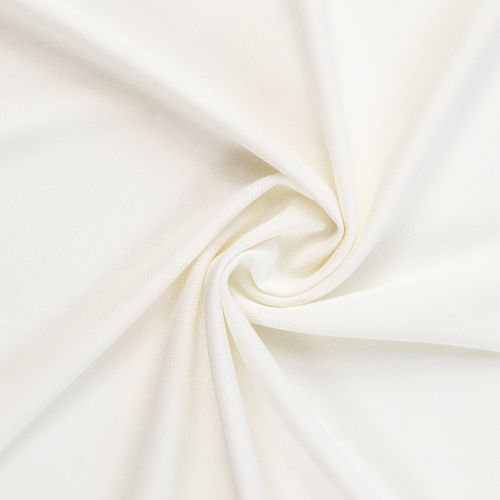 Carolina Herrera Whisper White Stretch Cotton Double Knit