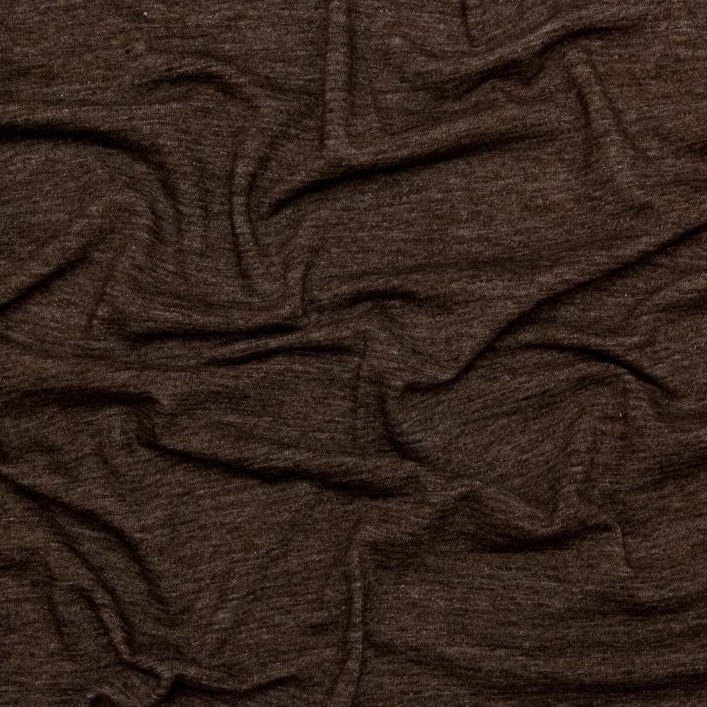 Heathered Brown Brushed Wool Knit