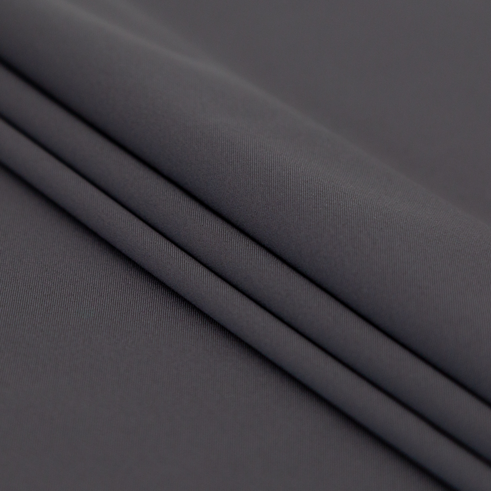 Theory Medium Charcoal Radiant Polyester Twill Lining - Folded