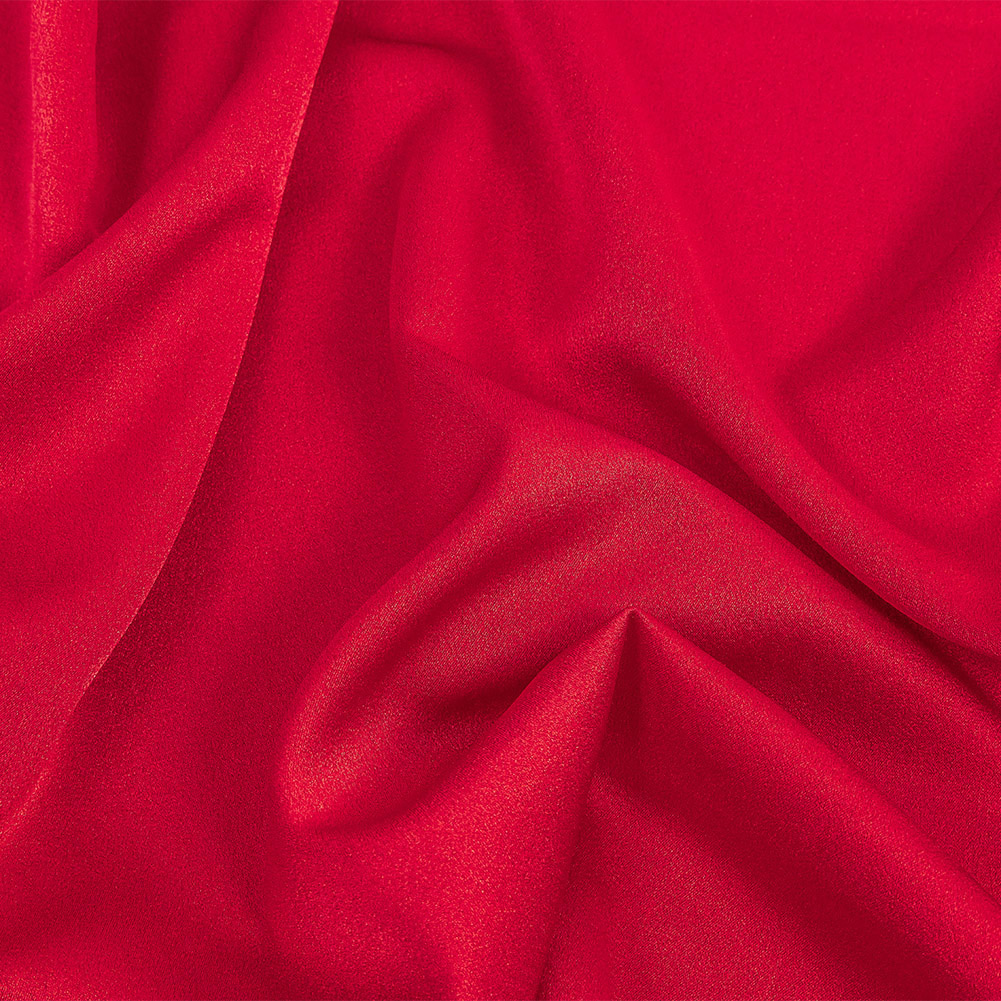 Isla Red Lux Polyester Crepe Back Satin