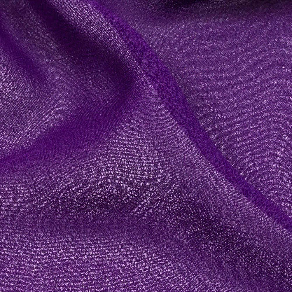 Lux Esma Purple Multi-Twist Polyester Chiffon - Detail
