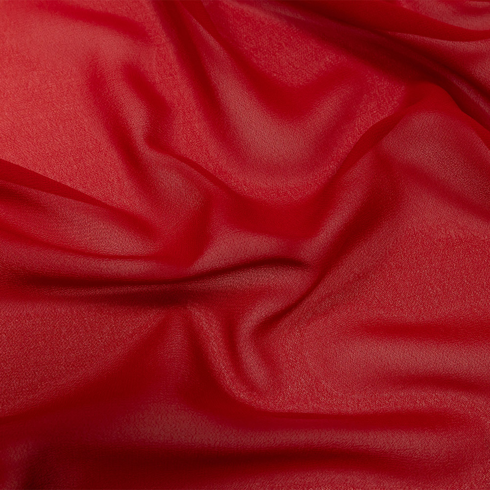 Lux Esma Tango Red Multi-Twist Polyester Chiffon