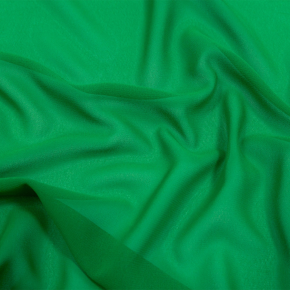 Lux Esma Kelly Green Multi-Twist Polyester Chiffon